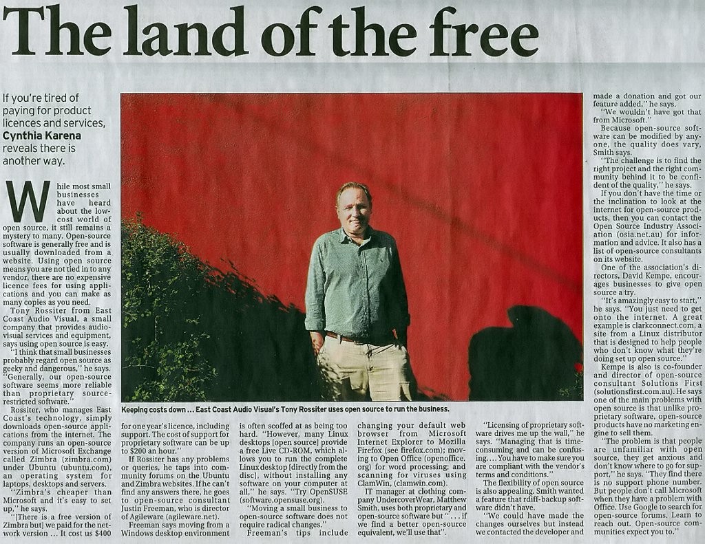 The Land of the free article from Sydney Morning Herald